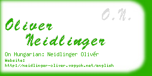 oliver neidlinger business card